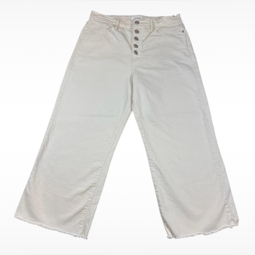 Frame off White Ali Wide Leg
Cropped Wide-Leg Jeans 32 Button Fly L/US 12-14 - Picture 3 of 8